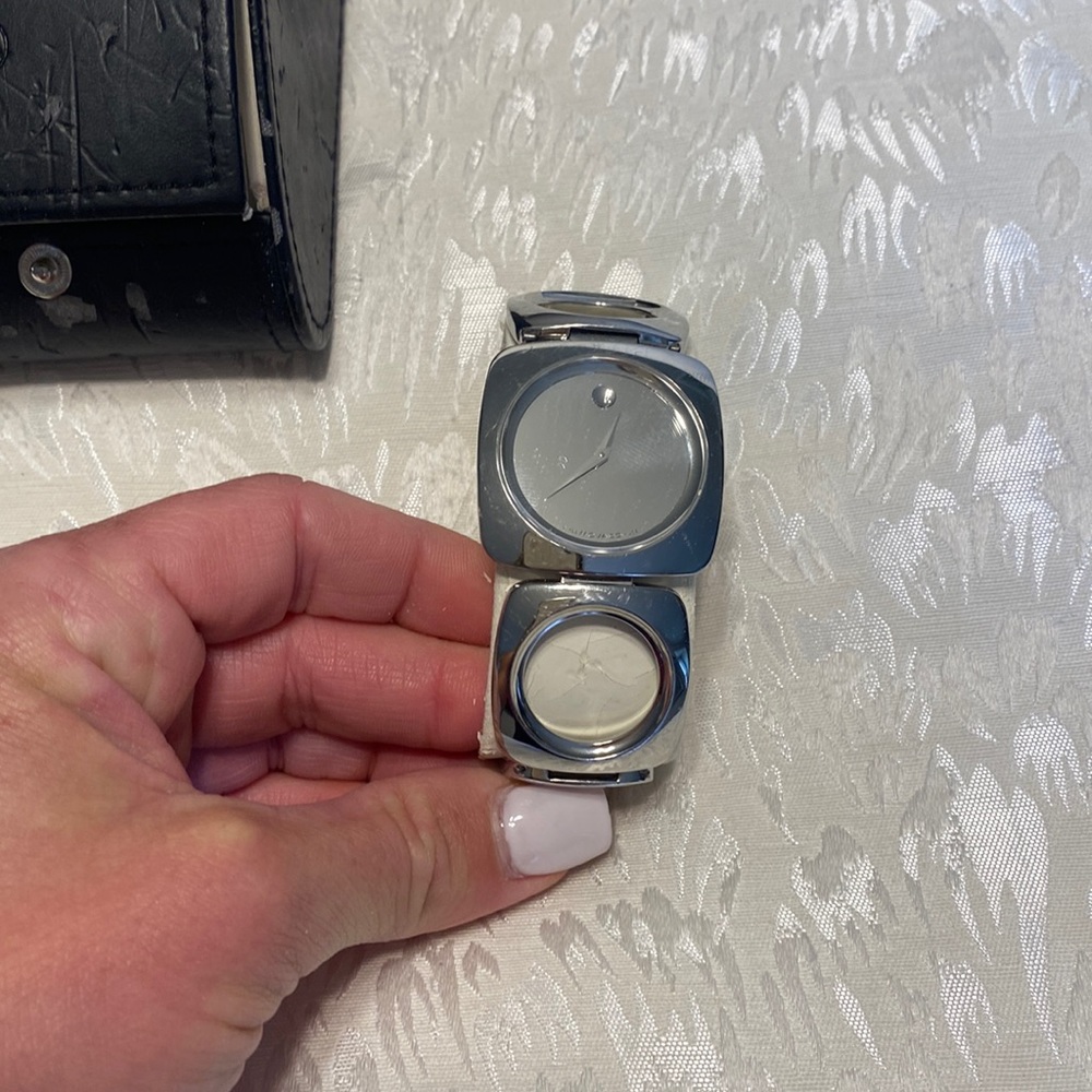 Woman’s authentic Movado watch.